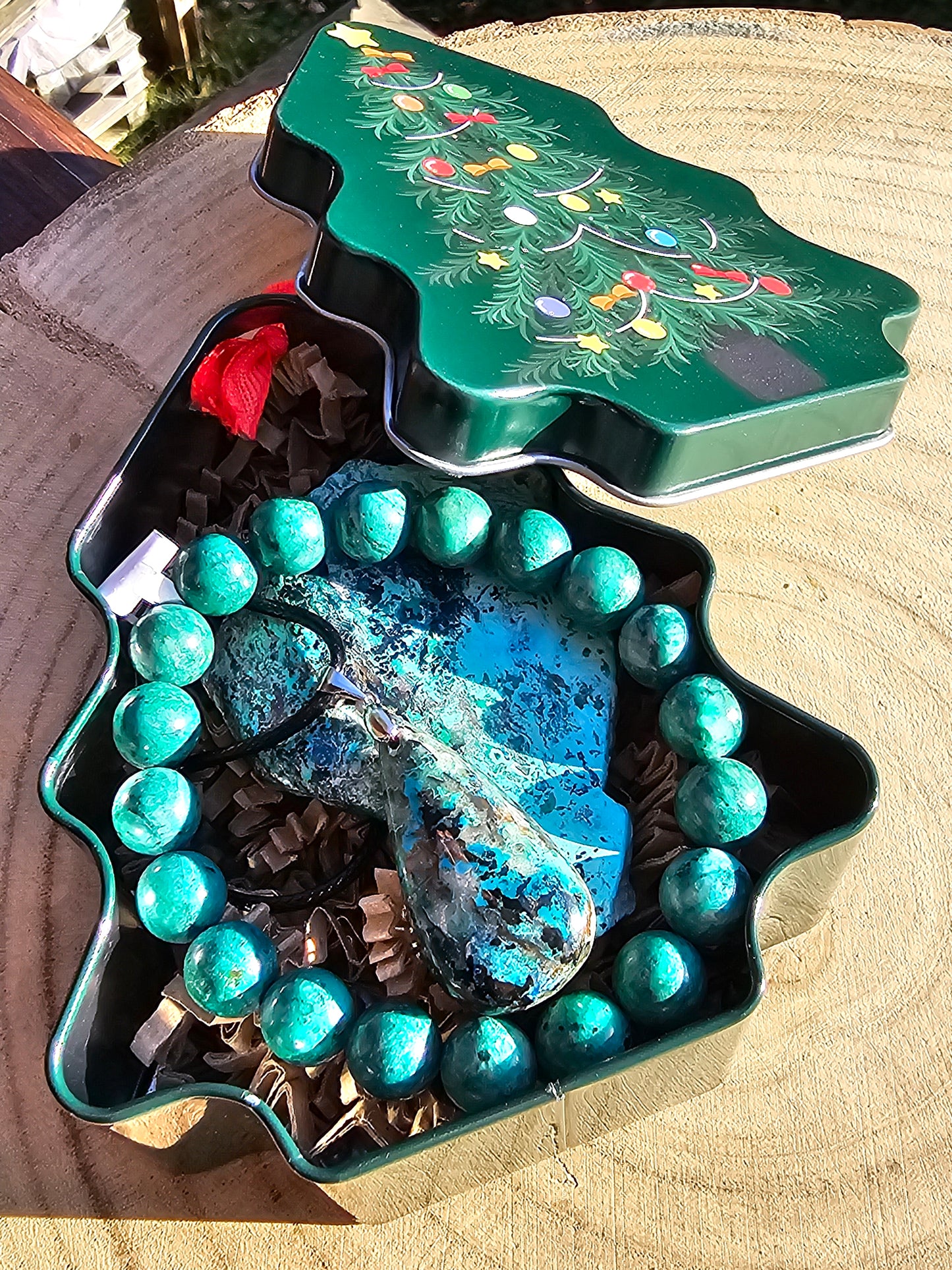 Coffret Chrysocolle et Shattuckite