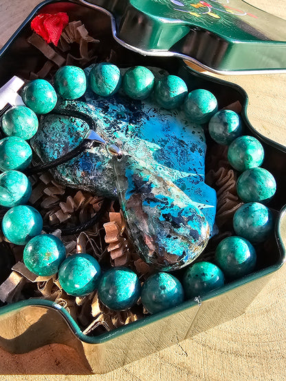 Coffret Chrysocolle et Shattuckite