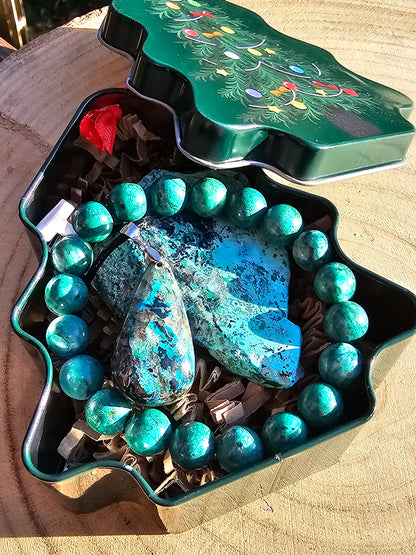 Coffret Chrysocolle et Shattuckite