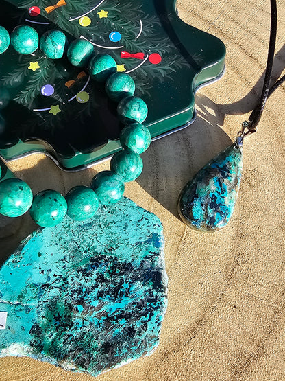 Coffret Chrysocolle et Shattuckite