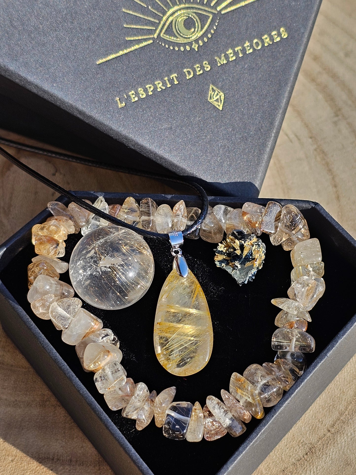 Coffret Quartz rutile d'exception