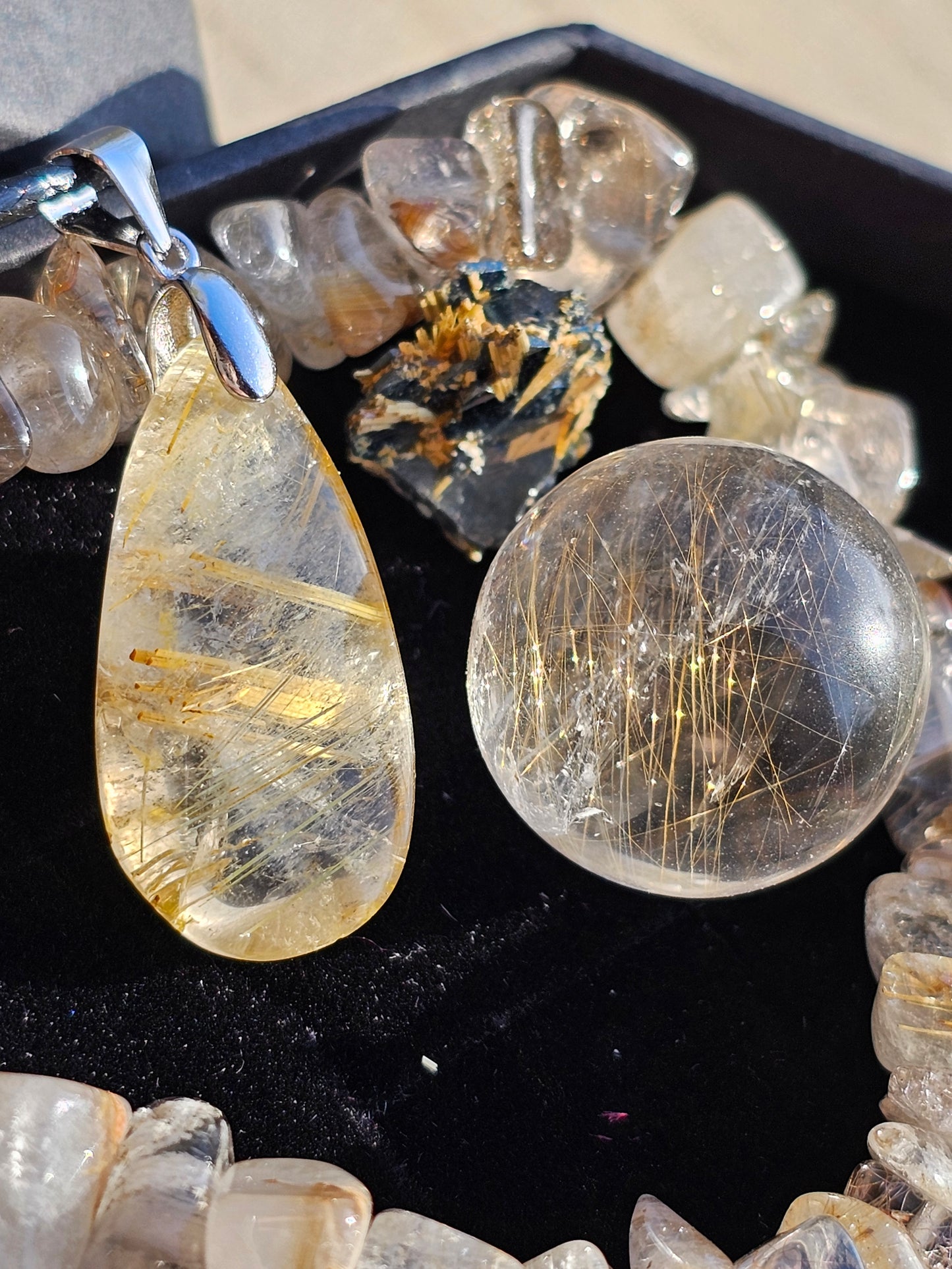 Coffret Quartz rutile d'exception