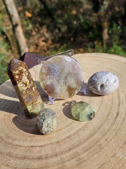 Coffret spécial Agate mousse et Prehnite