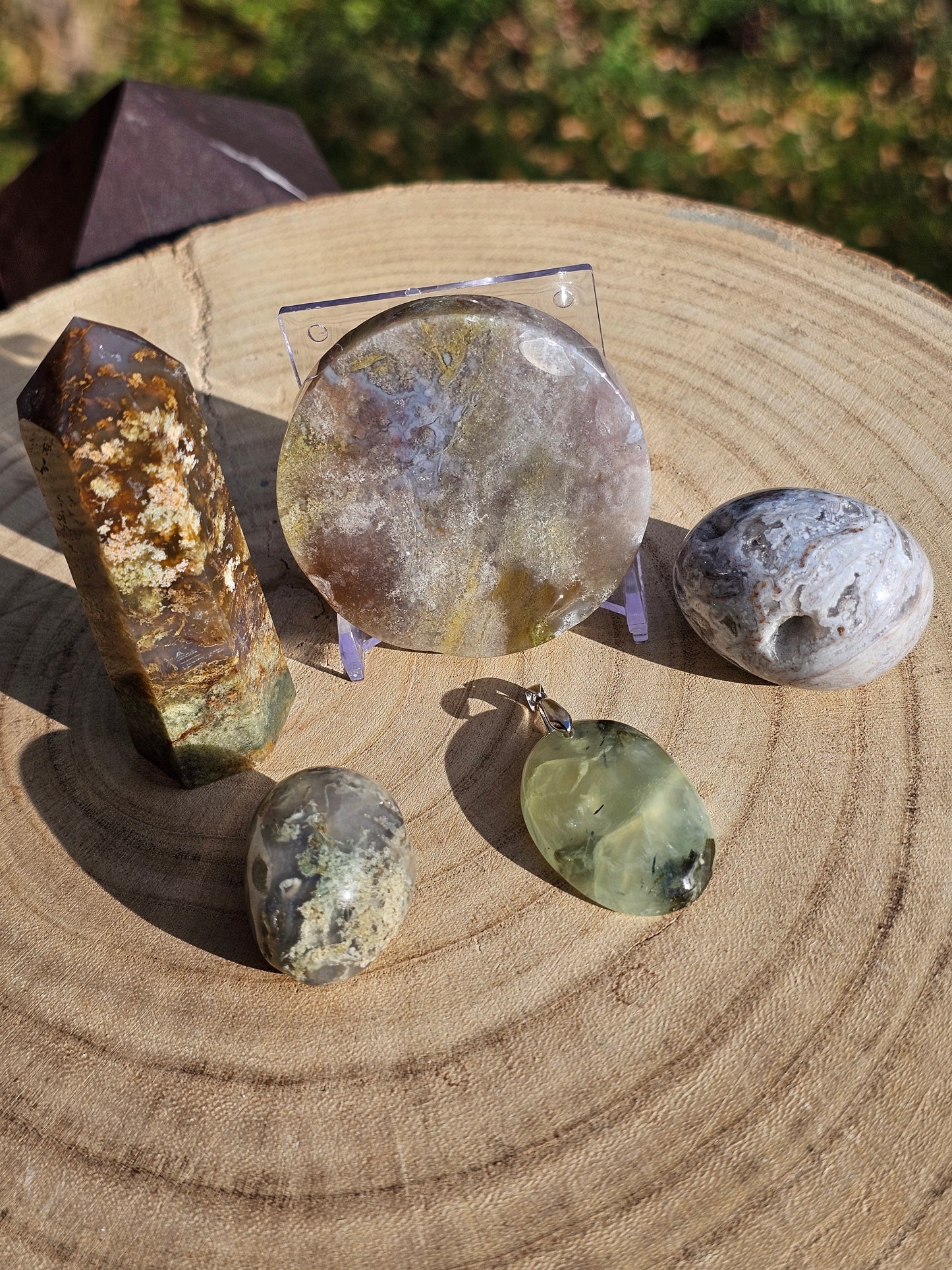 Coffret spécial Agate mousse et Prehnite