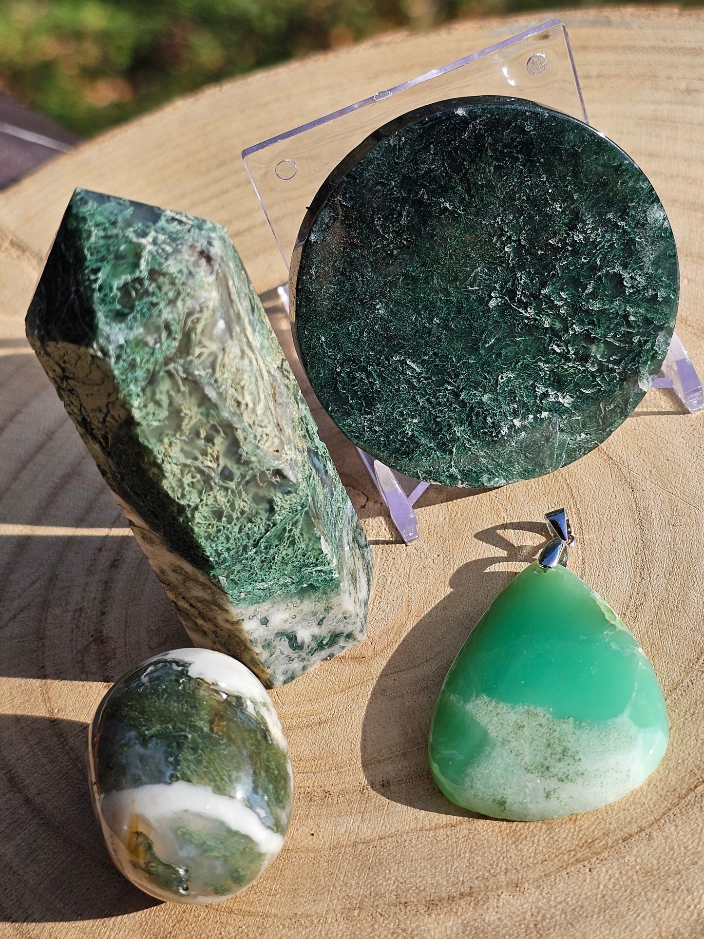 Coffret Agate mousse et Chrysoprase