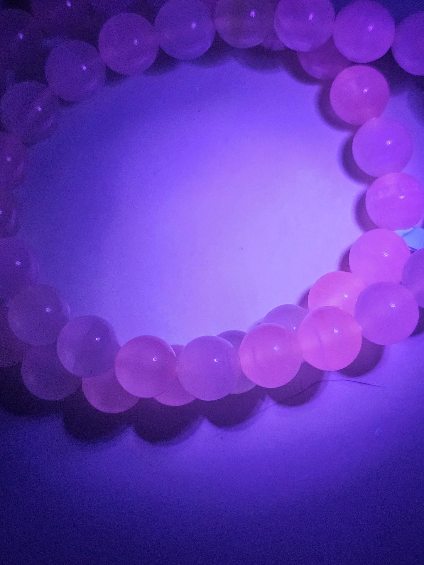 Bracelet Manganocalcite (réactif aux UV)