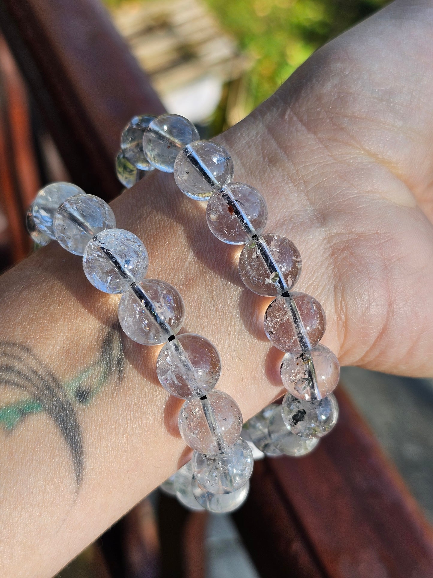 Bracelet Quartz Herkimer 12mm