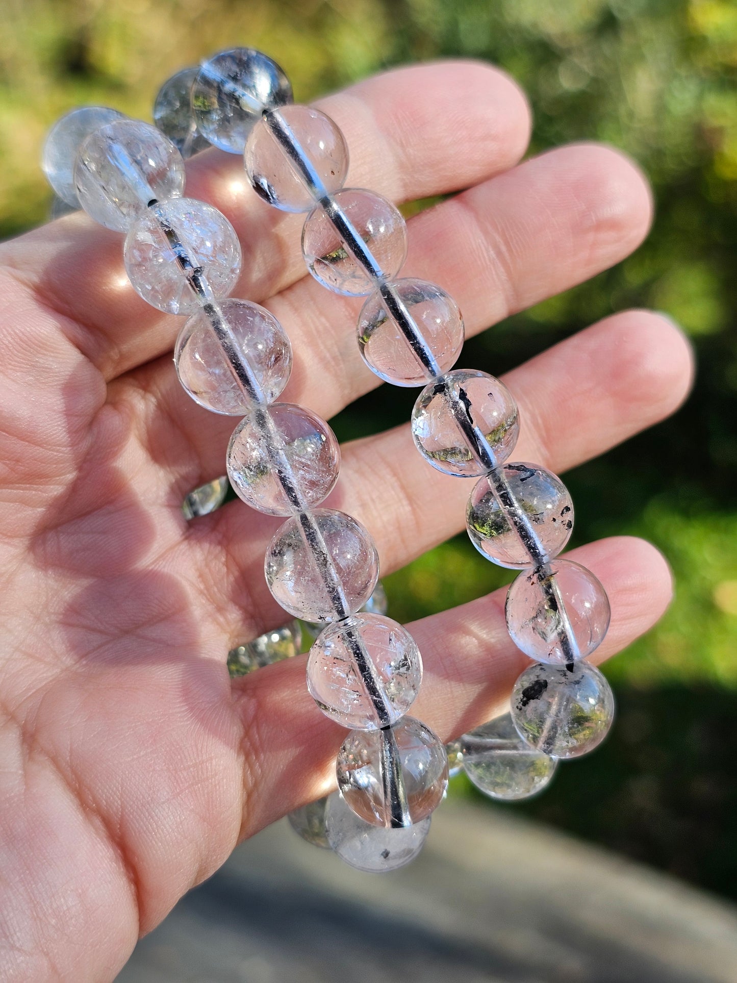 Bracelet Quartz Herkimer 12mm