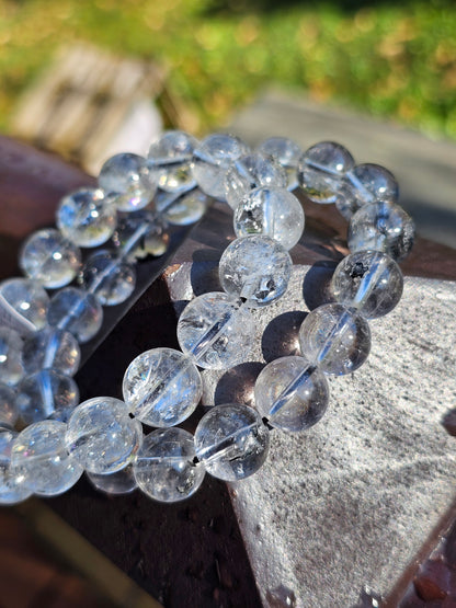 Bracelet Quartz Herkimer 12mm