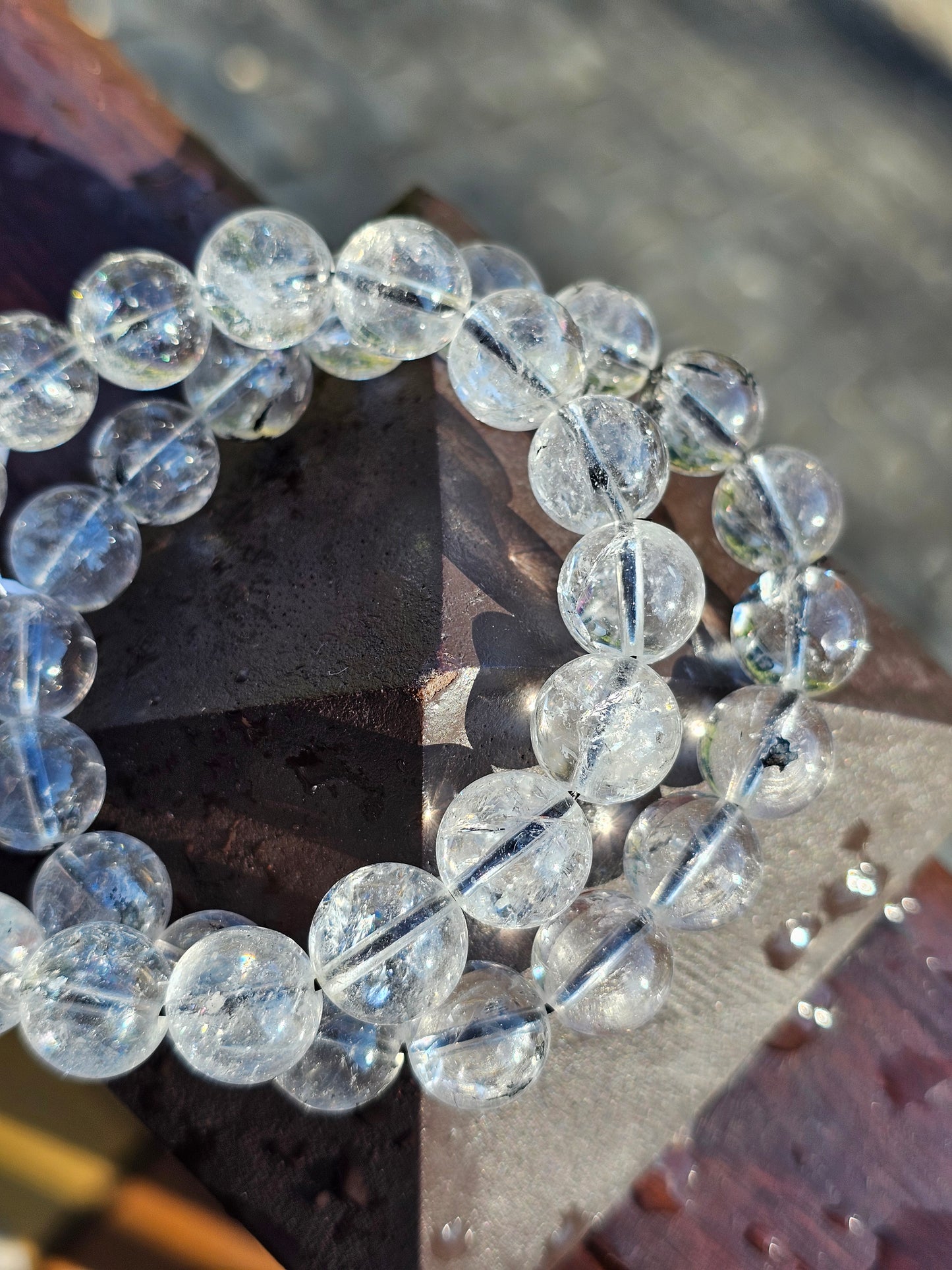 Bracelet Quartz Herkimer 12mm