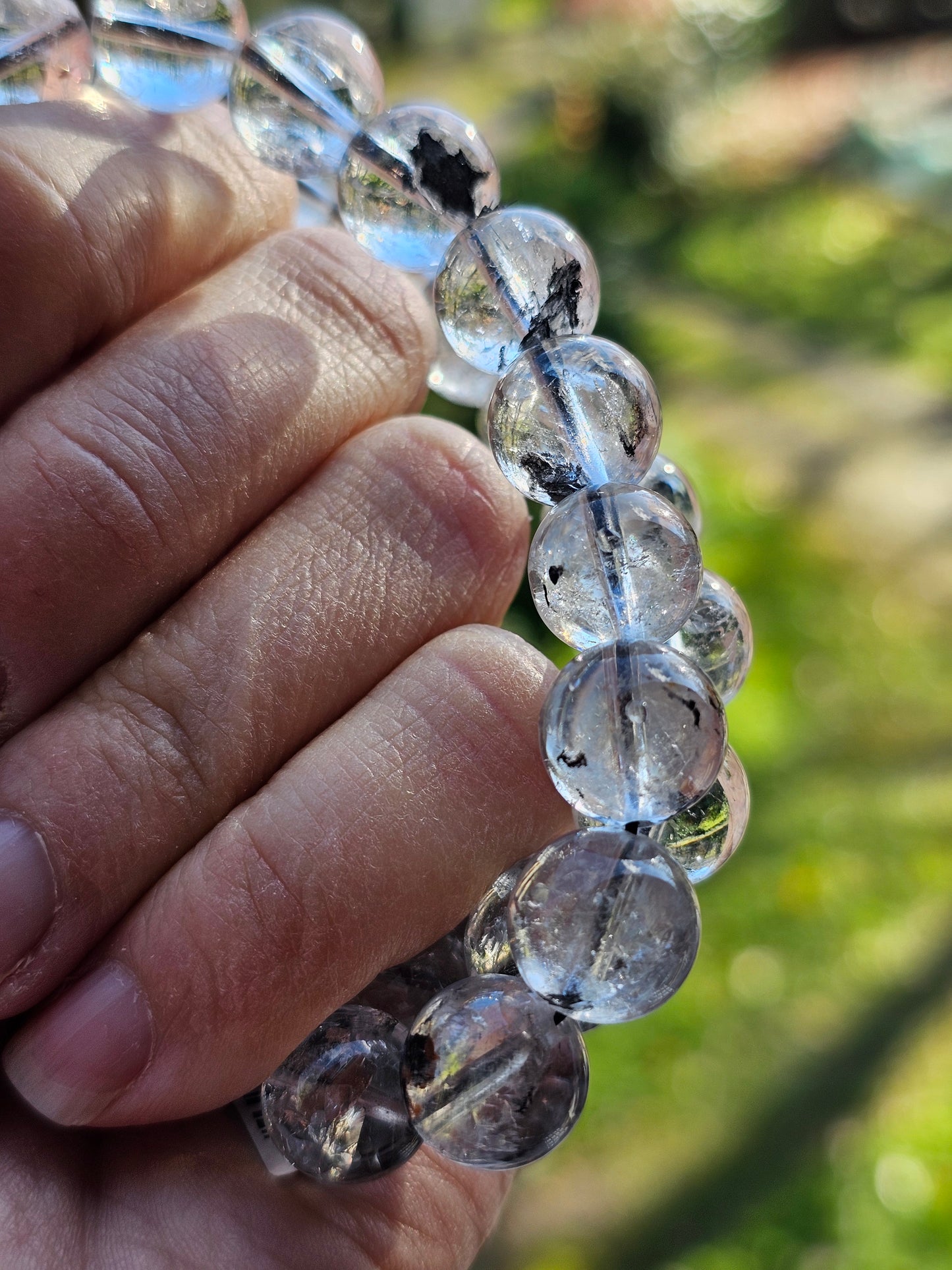 Bracelet Quartz Herkimer 12mm