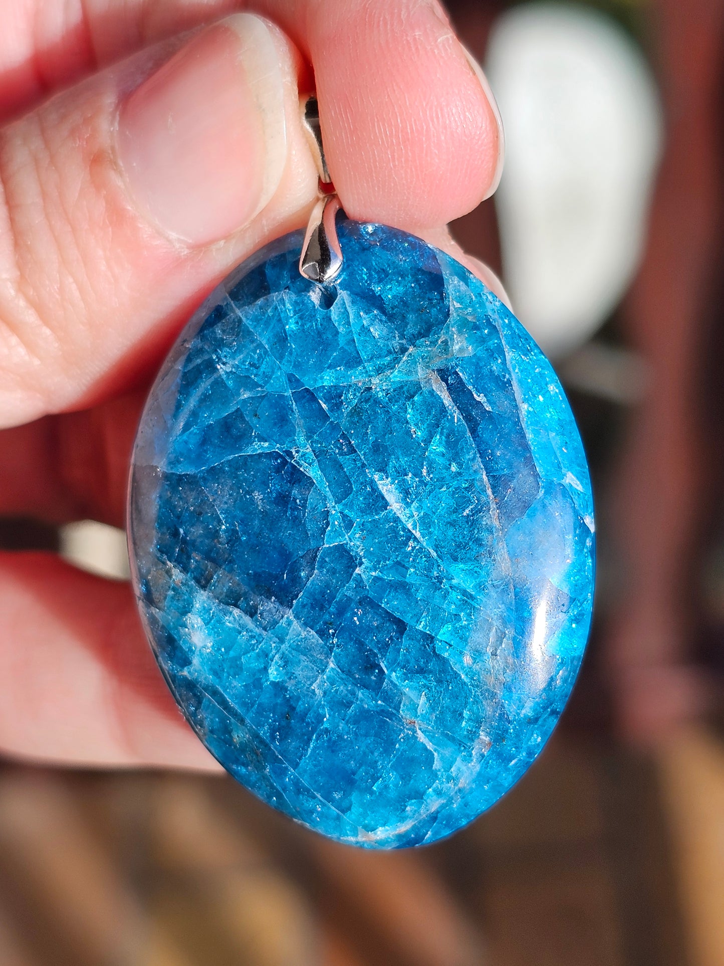 Pendentif en Apatite bleue A