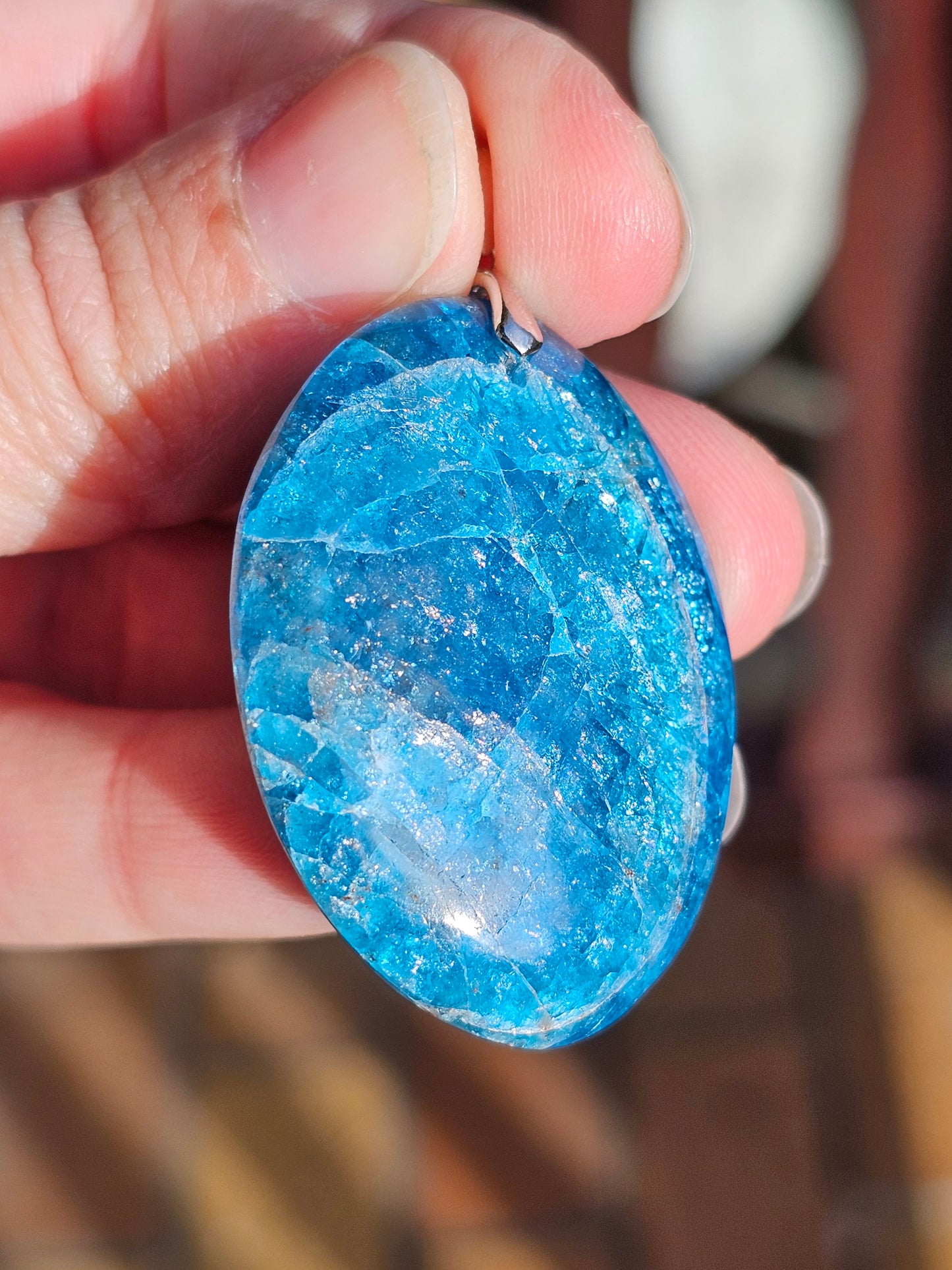 Pendentif en Apatite bleue A