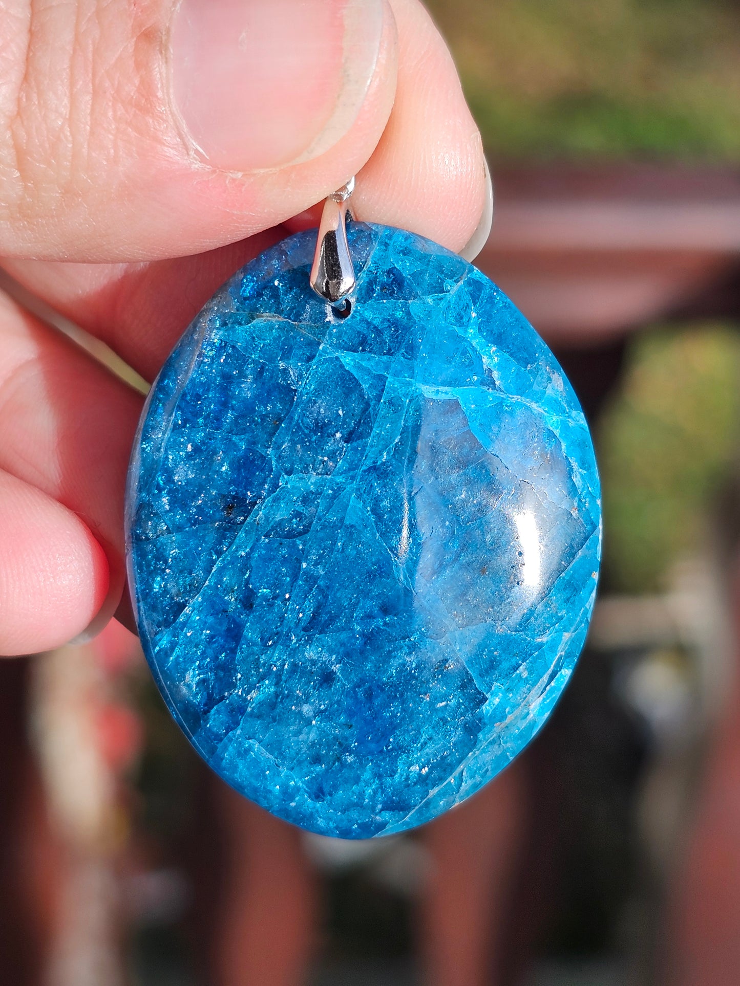 Pendentif en Apatite bleue A