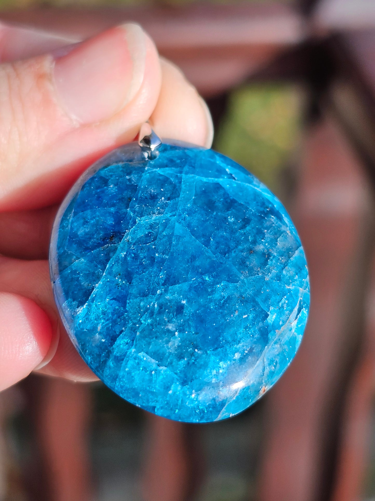 Pendentif en Apatite bleue A