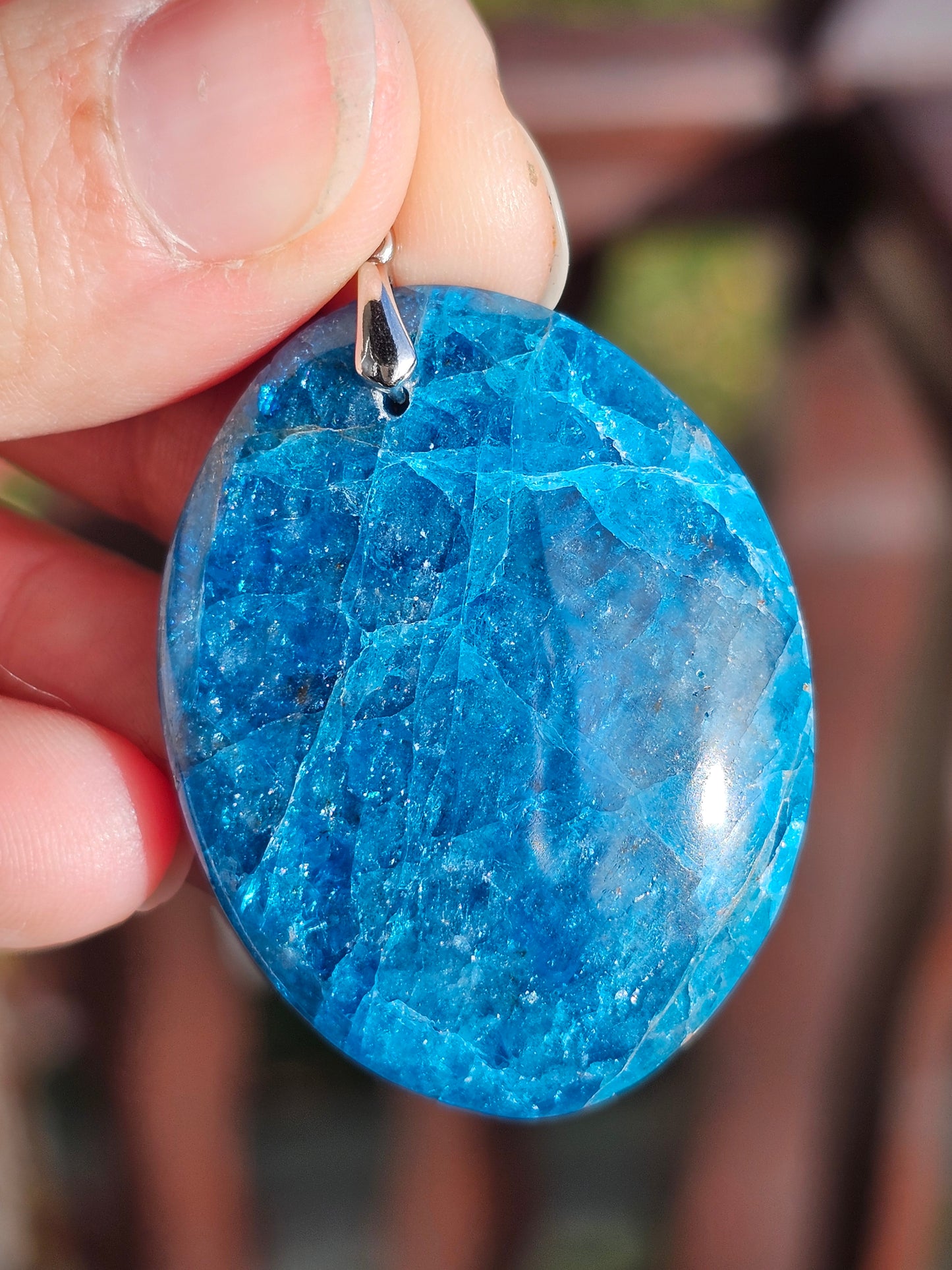 Pendentif en Apatite bleue A