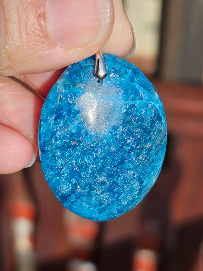 Pendentif en Apatite bleue A