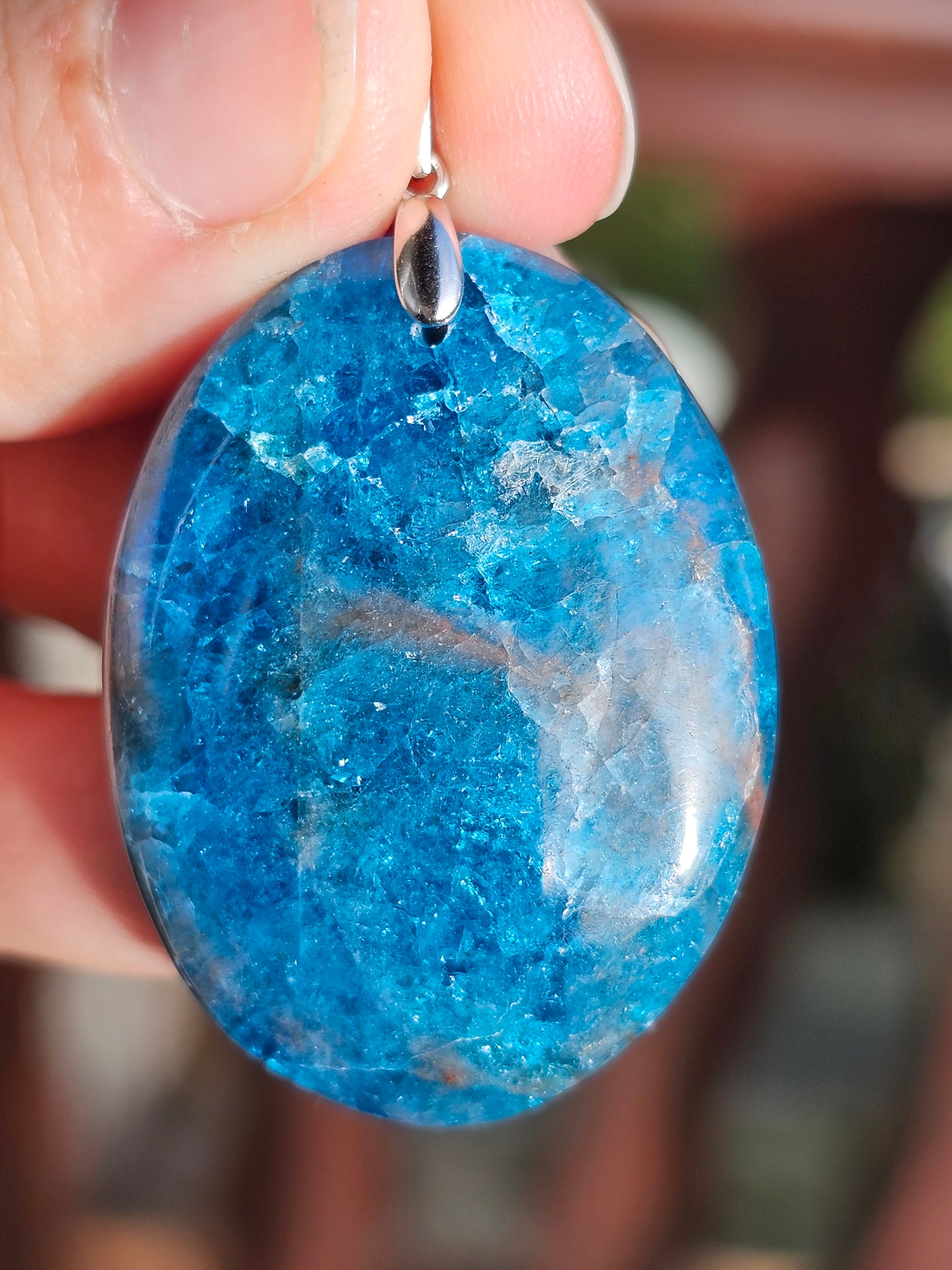 Pendentif en Apatite bleue B