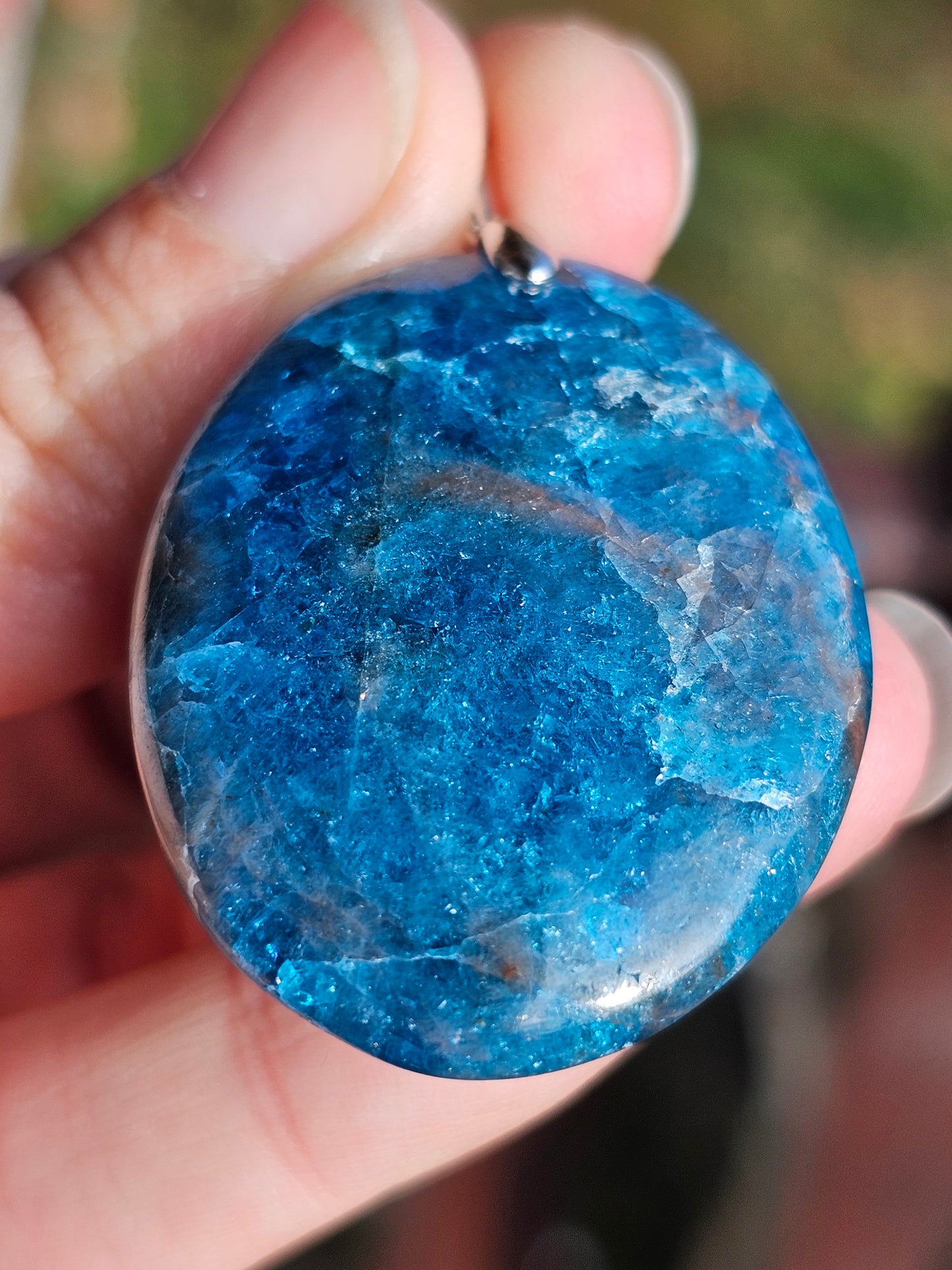 Pendentif en Apatite bleue B