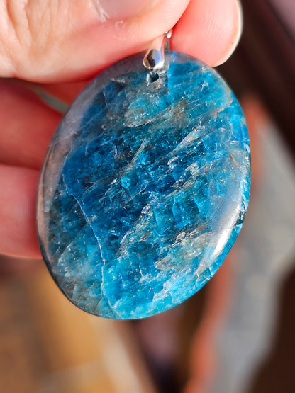 Pendentif en Apatite bleue C