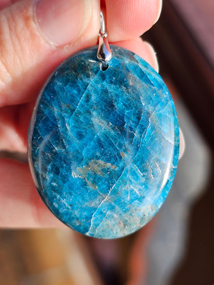 Pendentif en Apatite bleue C