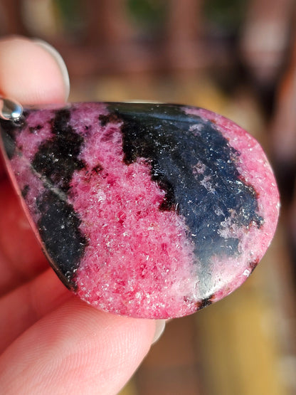 Pendentif en Rhodonite J