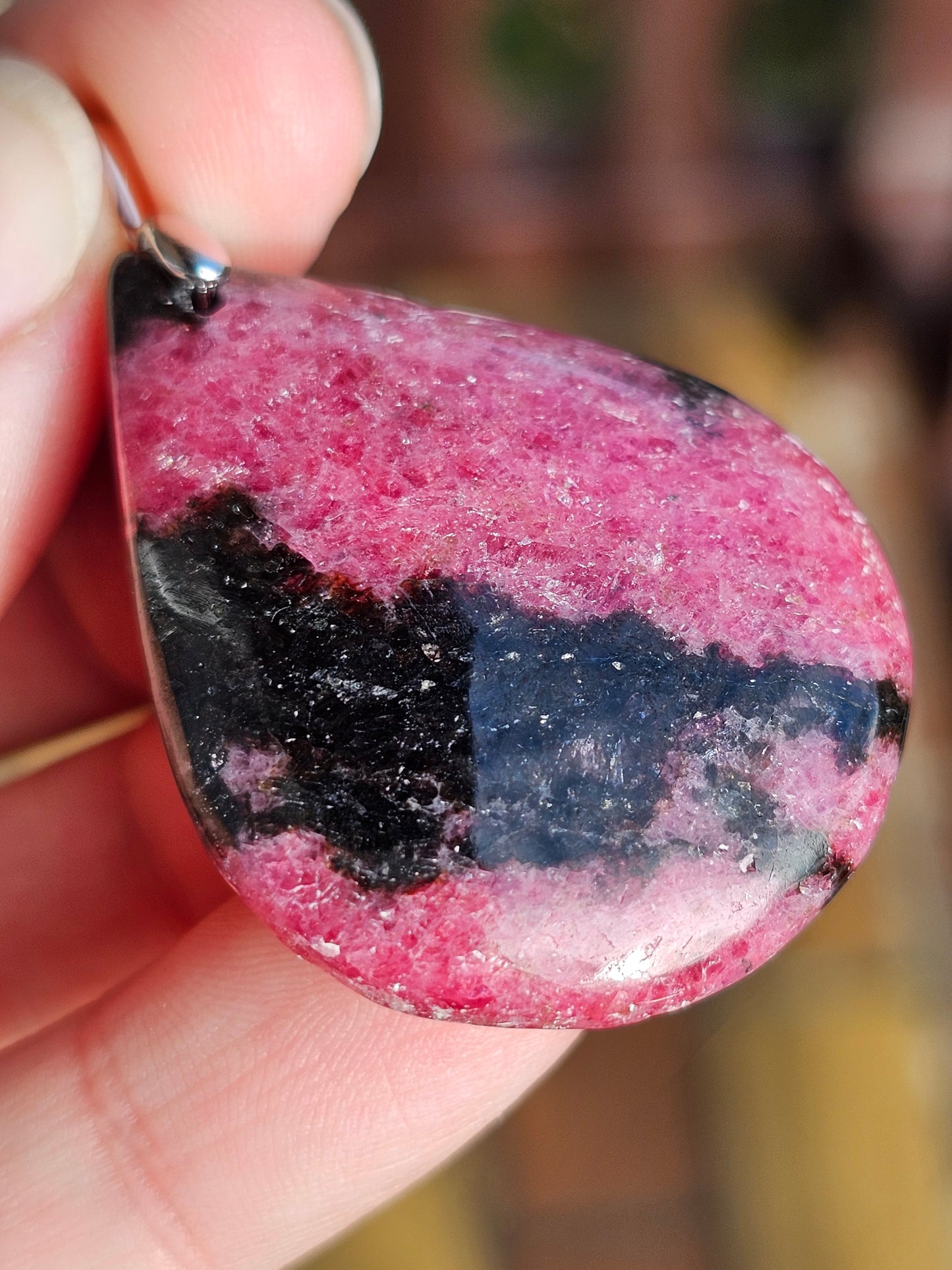 Pendentif en Rhodonite J