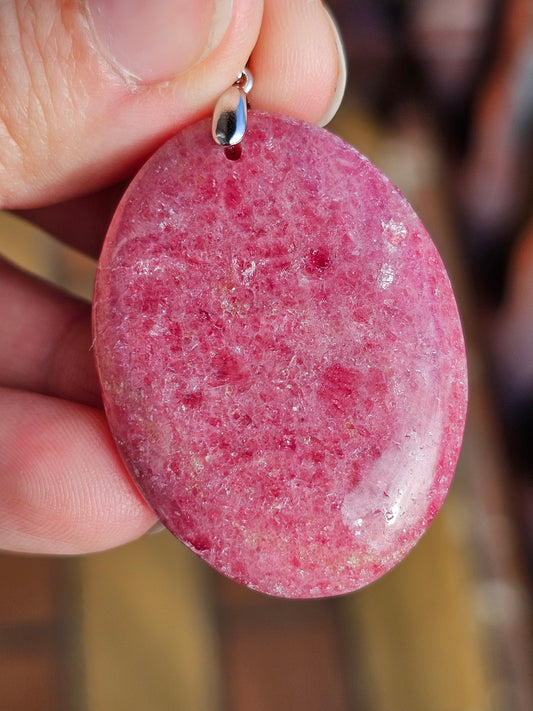 Pendentif en Rhodonite L