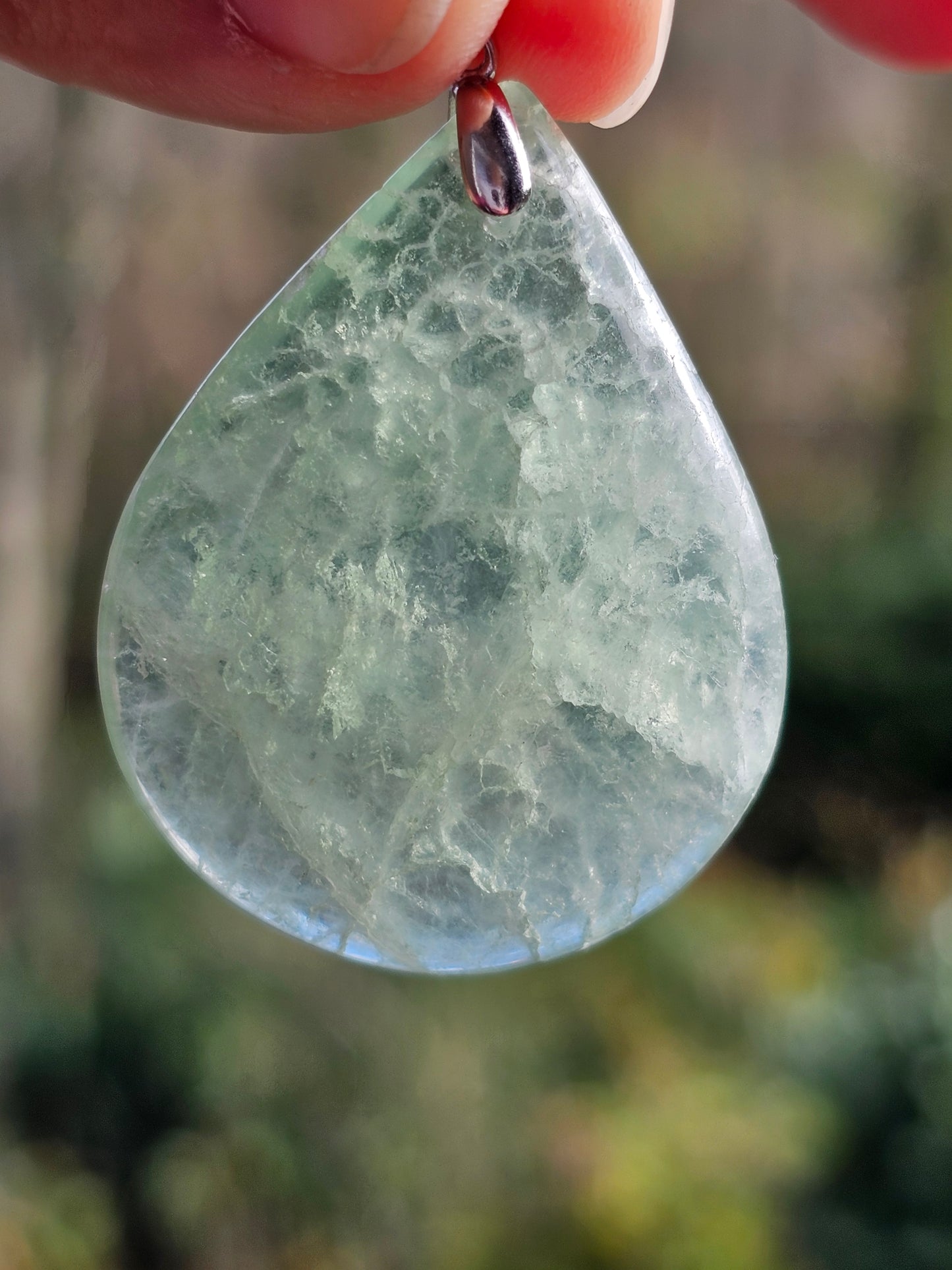 Pendentif en Fluorite verte N