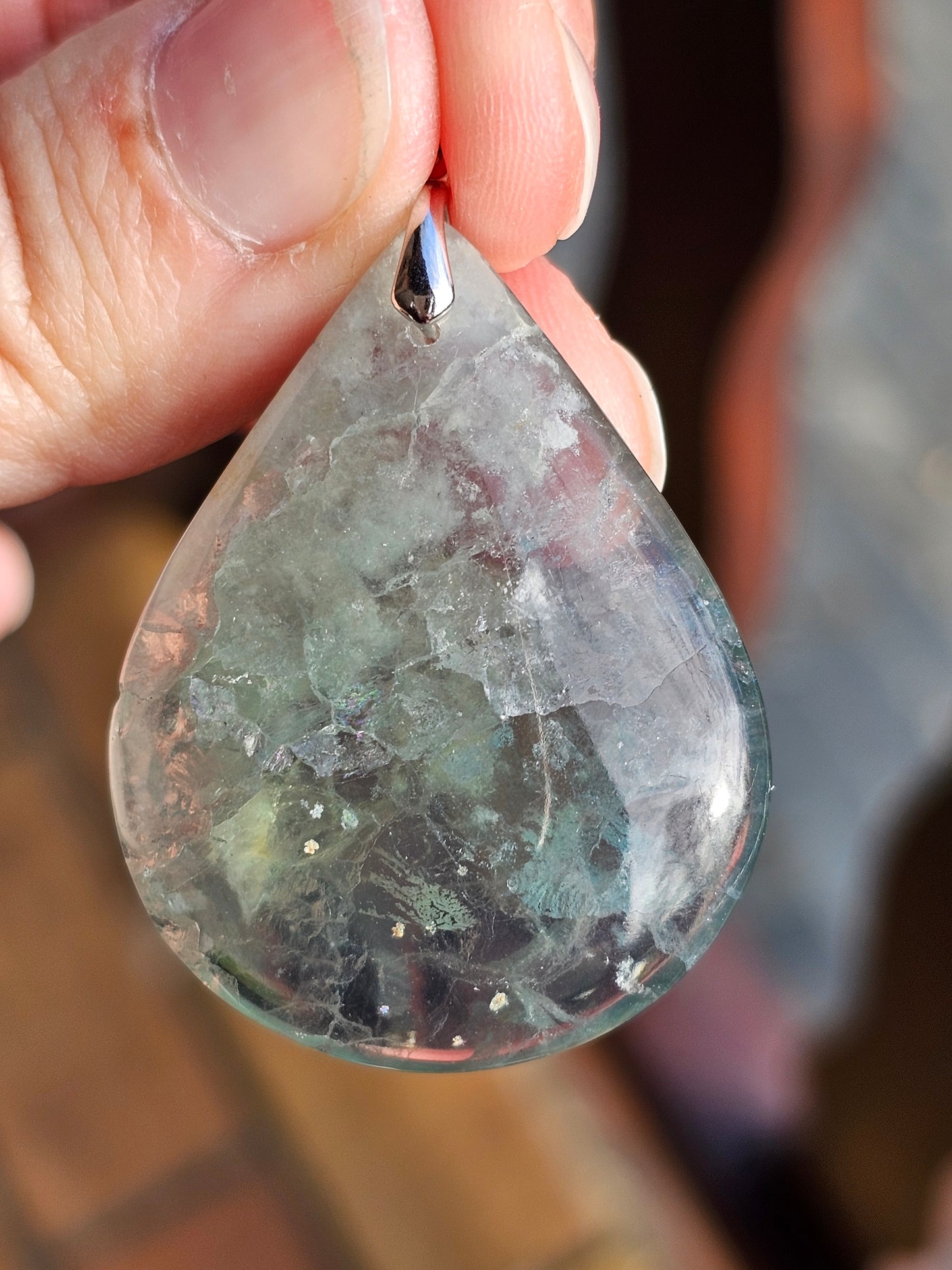 Pendentif en Fluorite verte P