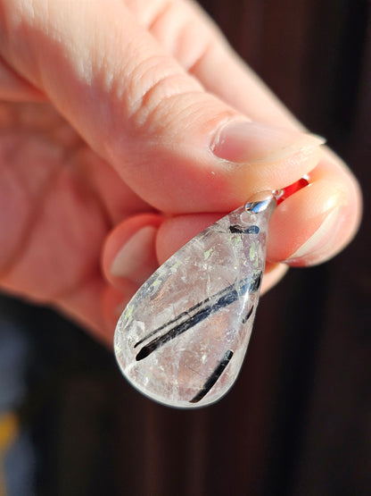 Pendentif Quartz tourmaline