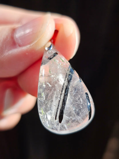 Pendentif Quartz tourmaline