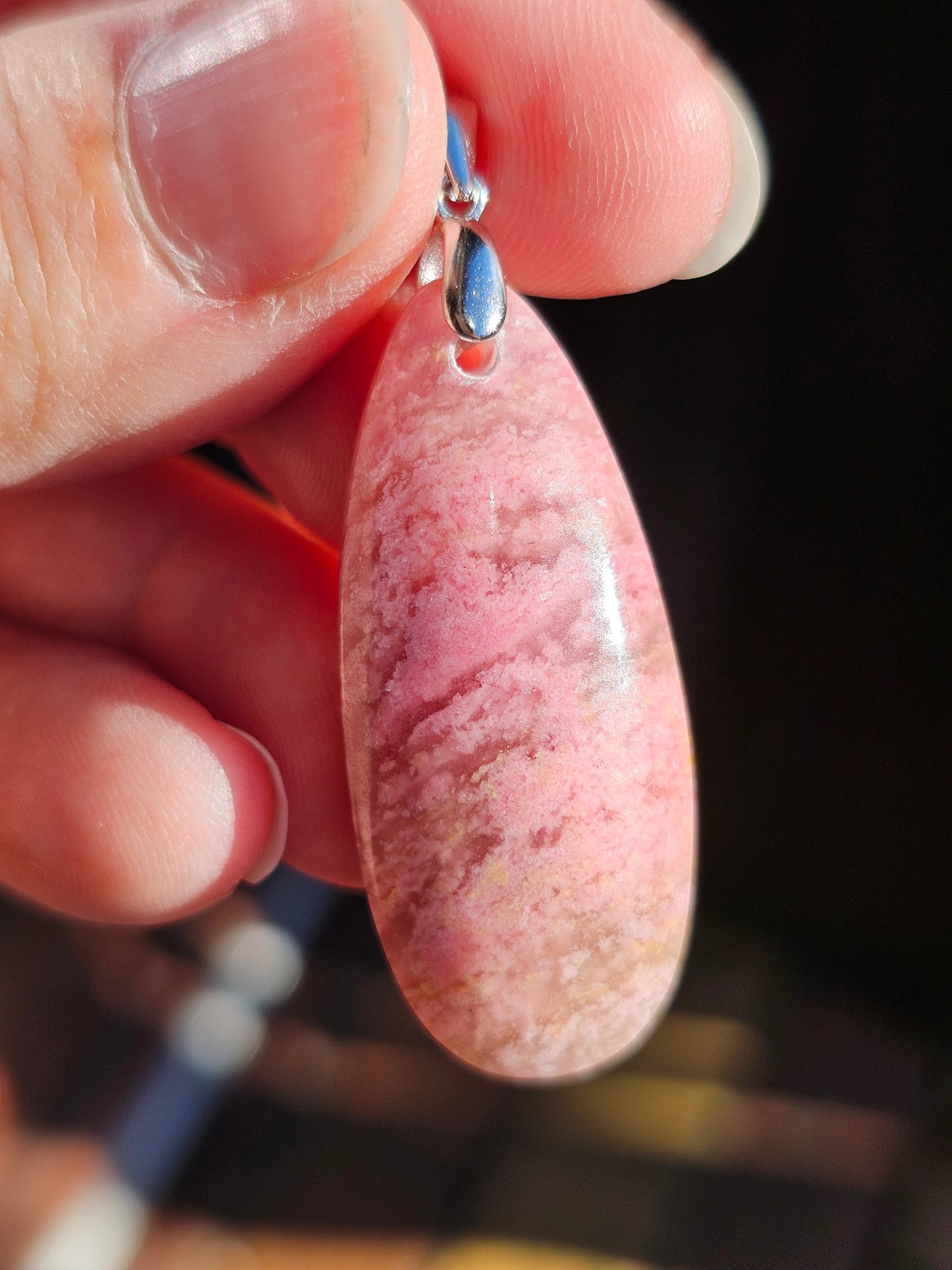 Pendentif en Rhodonite d'Italie