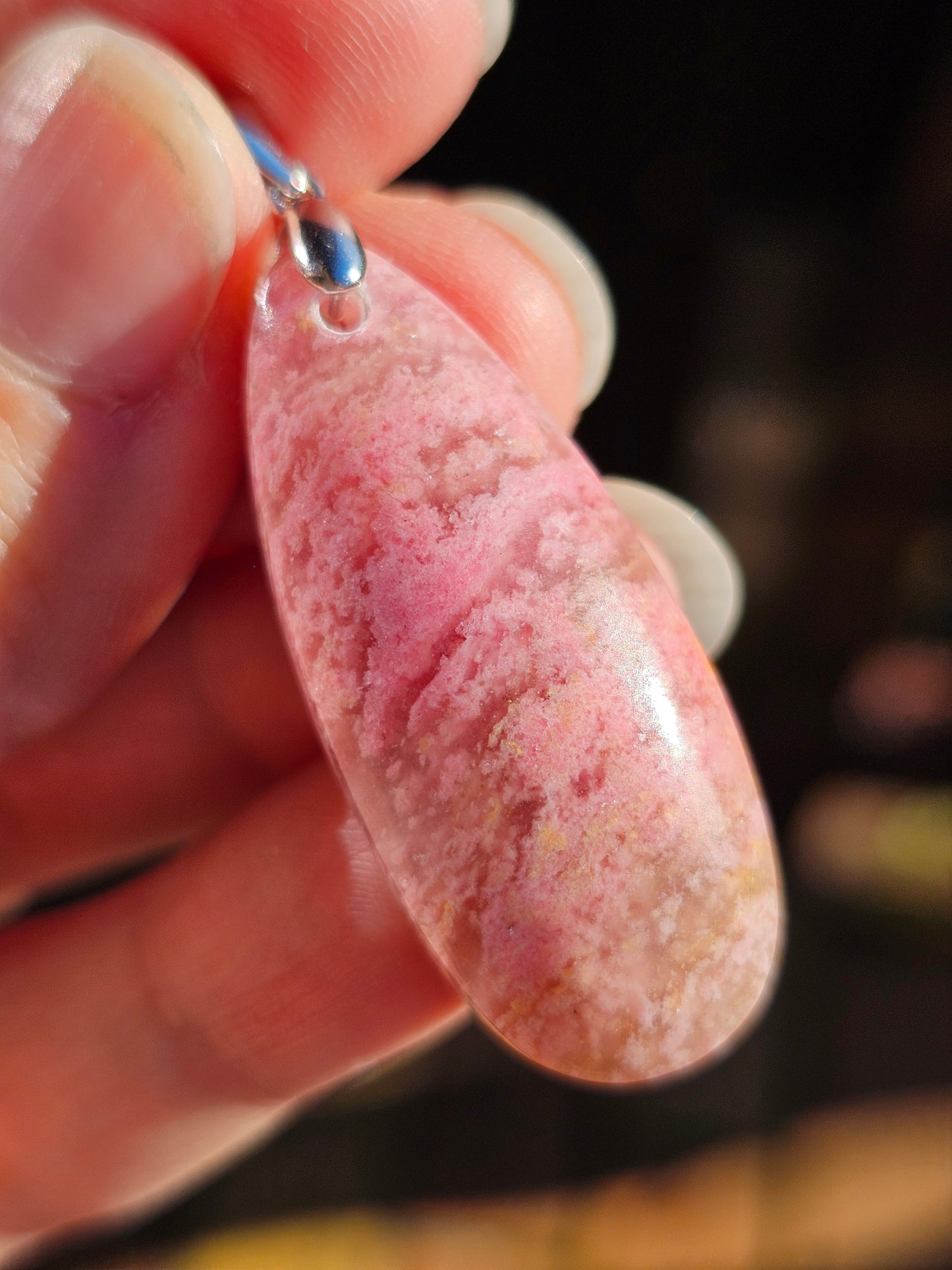 Pendentif en Rhodonite d'Italie