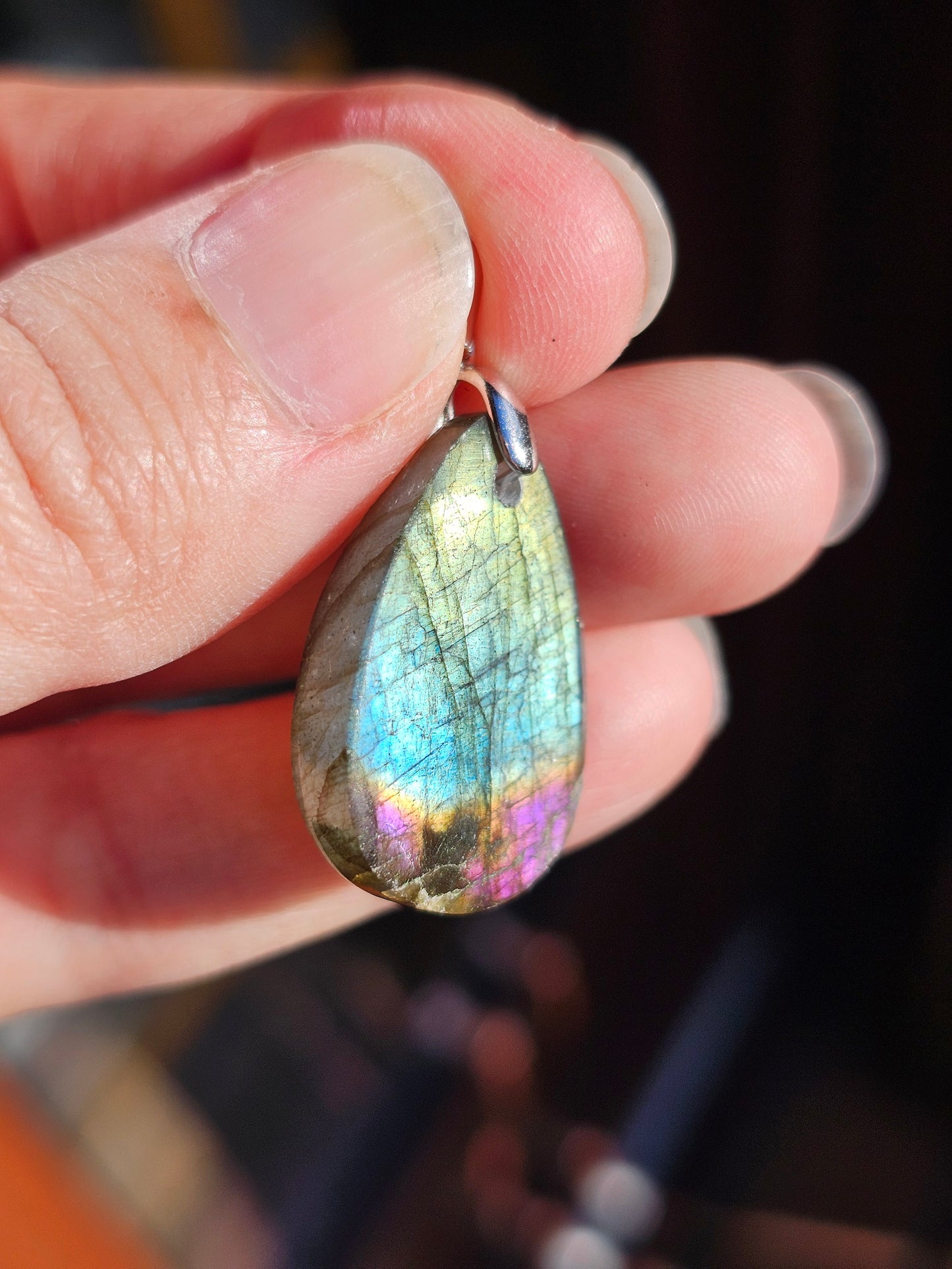 Pendentif en Labradorite L8