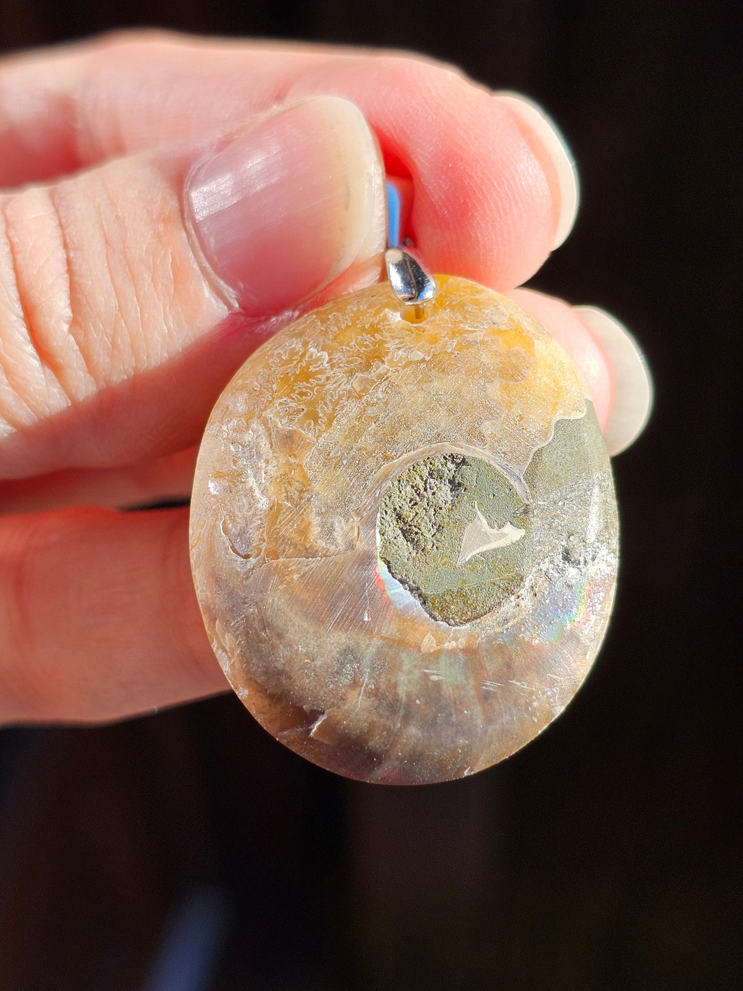 Pendentif en Ammonite