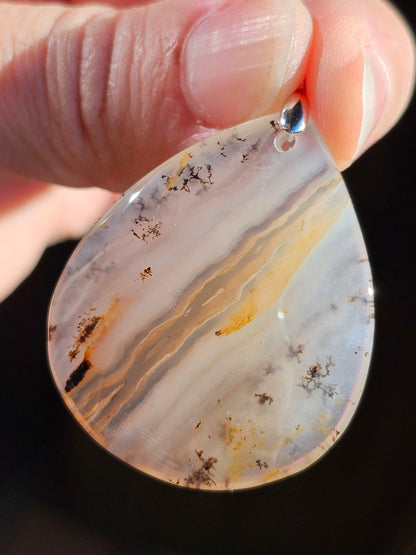 Pendentif Agate à dendrites tigrées n°2