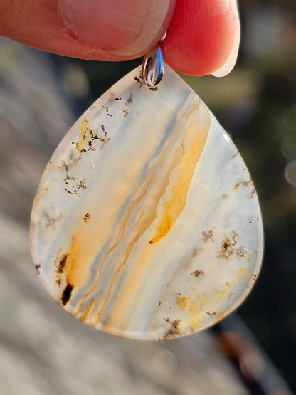 Pendentif Agate à dendrites tigrées n°2