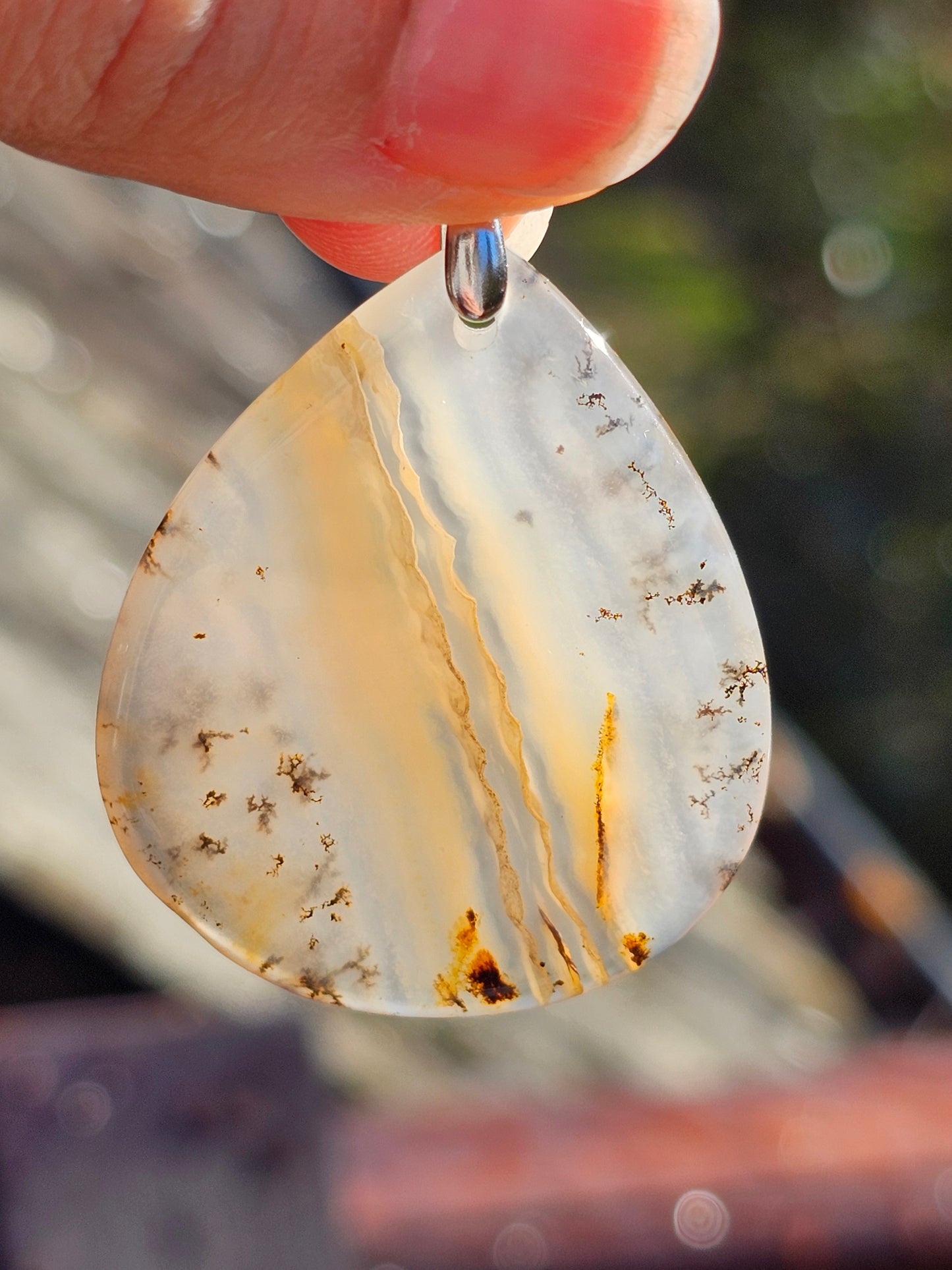 Pendentif Agate à dendrites tigrées n°2