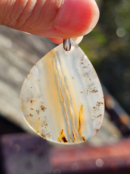 Pendentif Agate à dendrites tigrées n°2