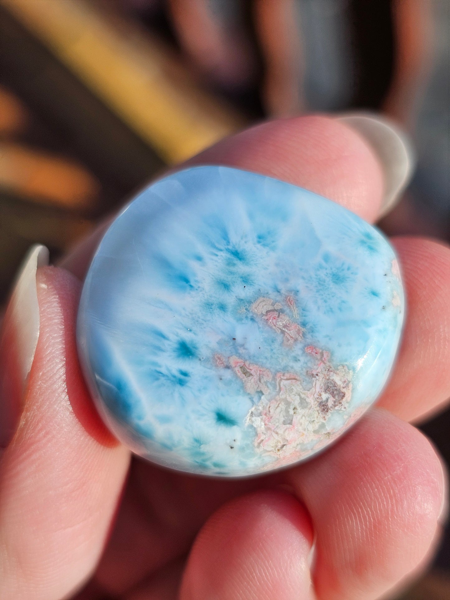 Petit galet de Larimar (Pectolite) G