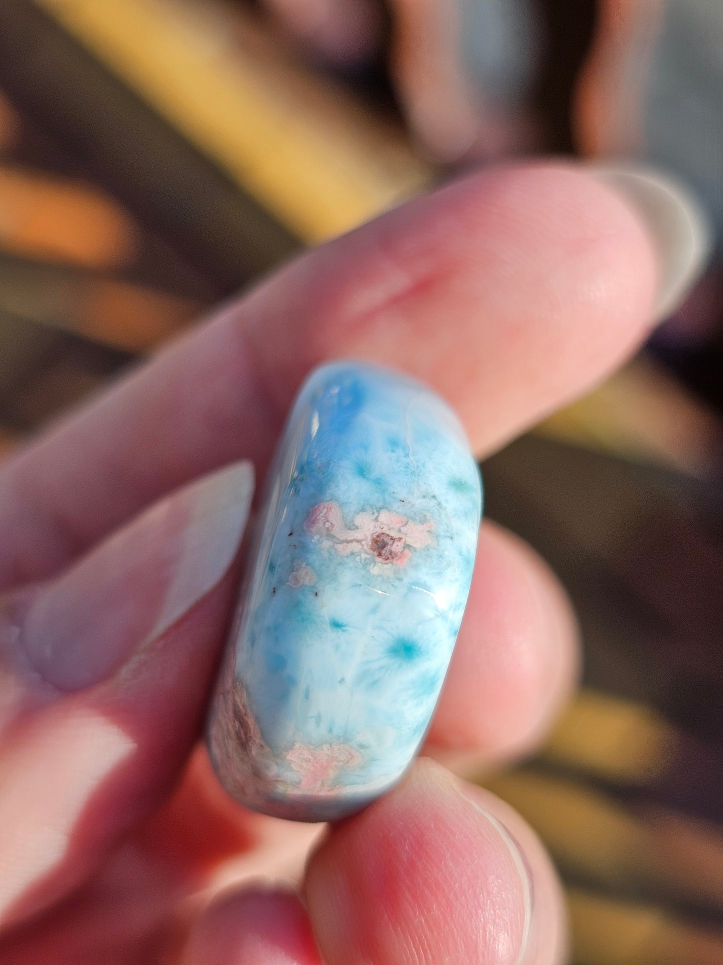 Petit galet de Larimar (Pectolite) G