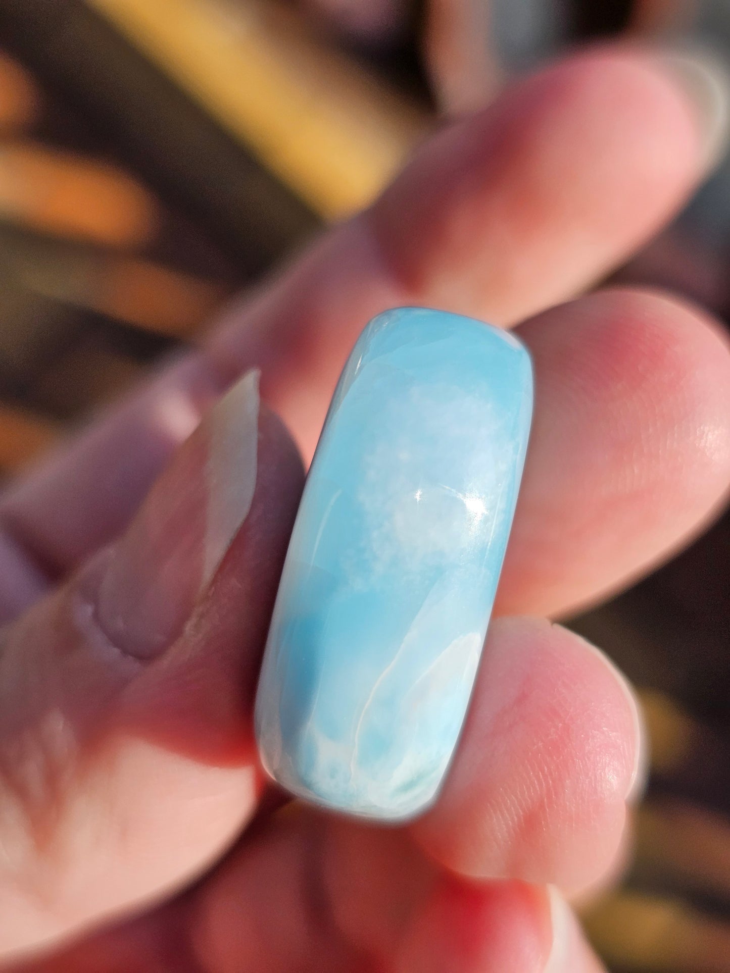 Petit galet de Larimar (Pectolite) G