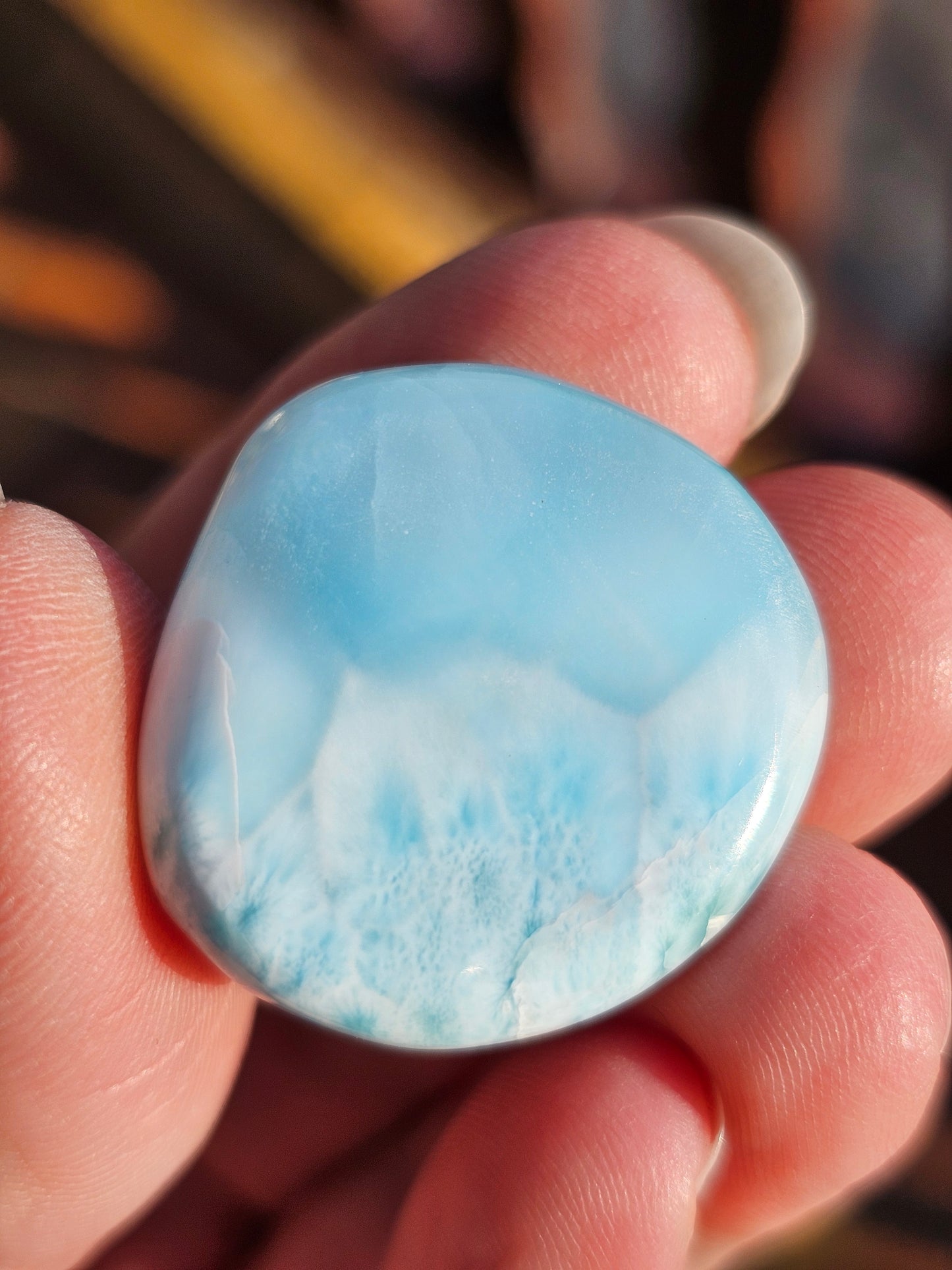 Petit galet de Larimar (Pectolite) G