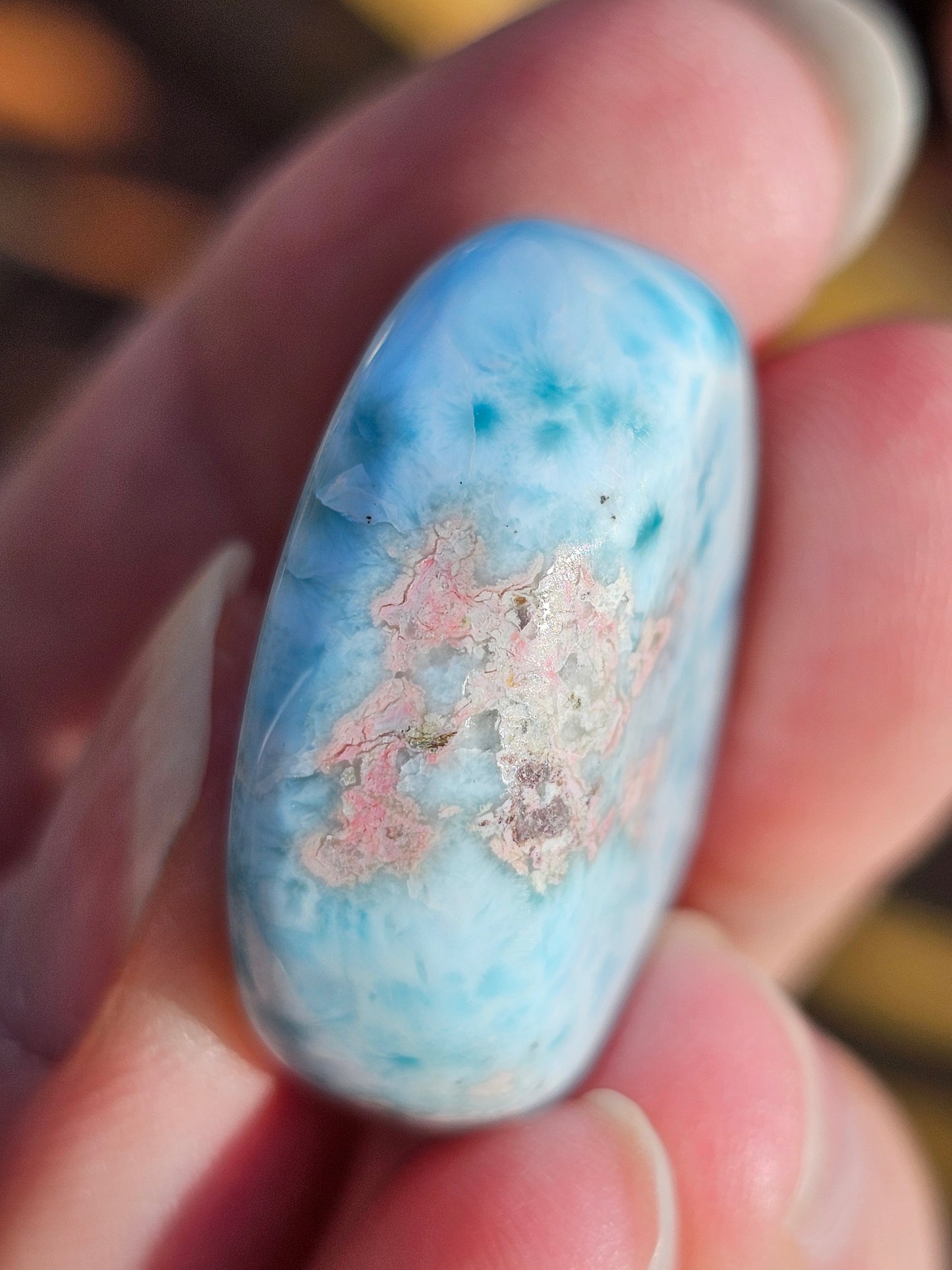 Petit galet de Larimar (Pectolite) G