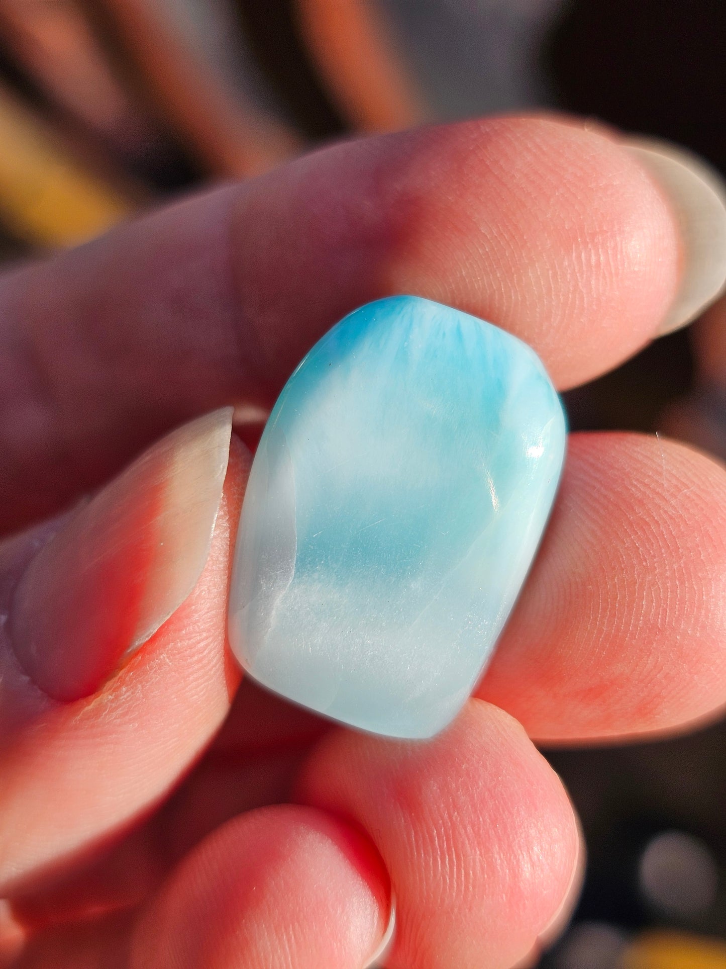 Pierre roulée de Larimar (Pectolite) I