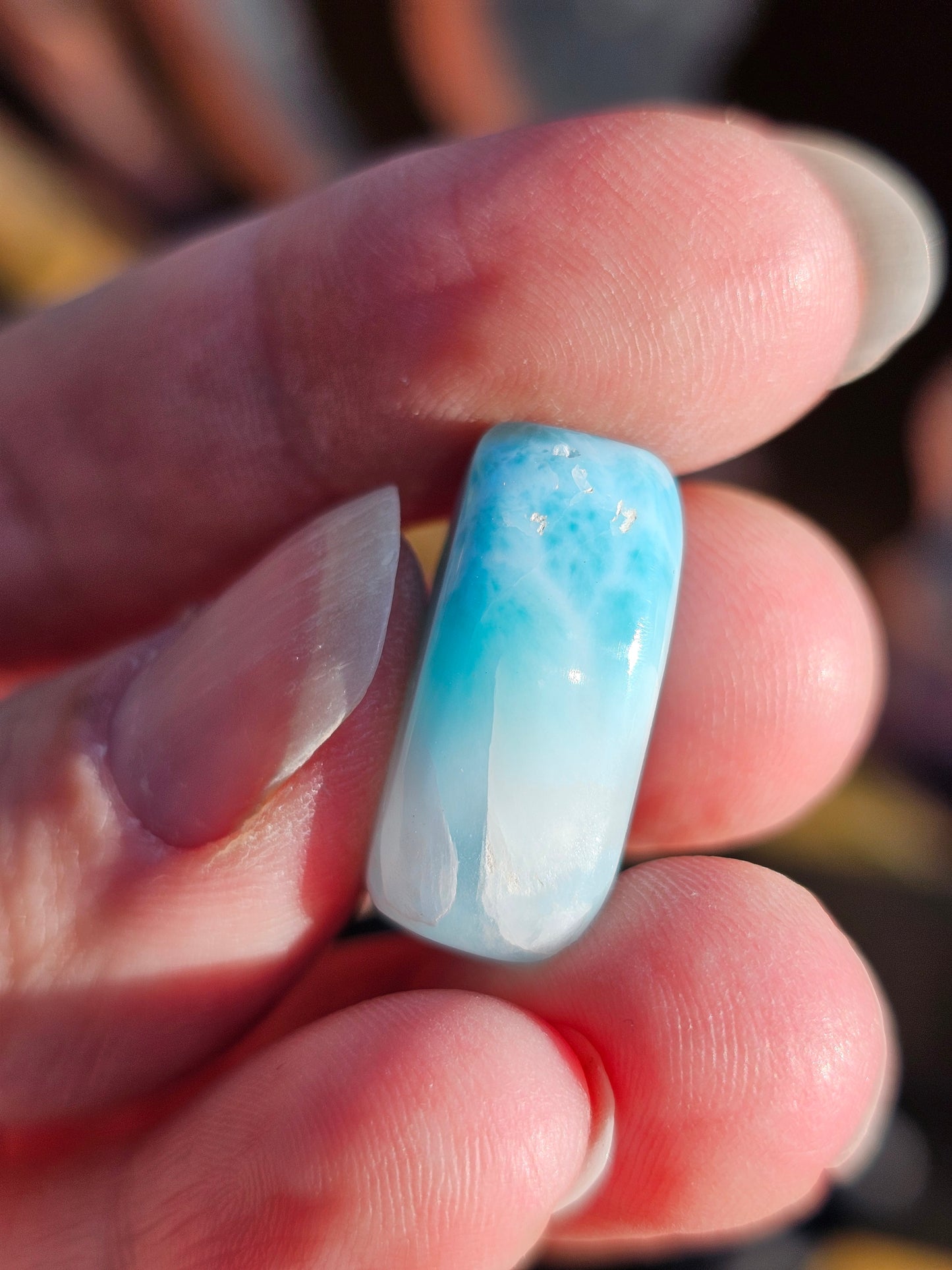 Pierre roulée de Larimar (Pectolite) I