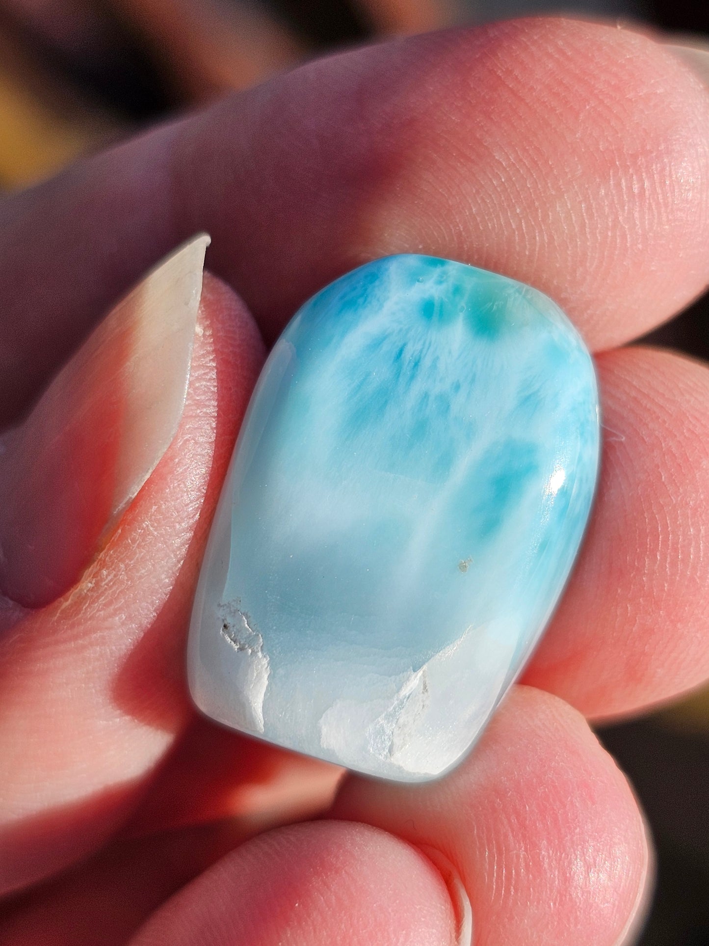 Pierre roulée de Larimar (Pectolite) I