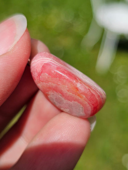 Pendentif pierre roulée de Rhodochrosite
