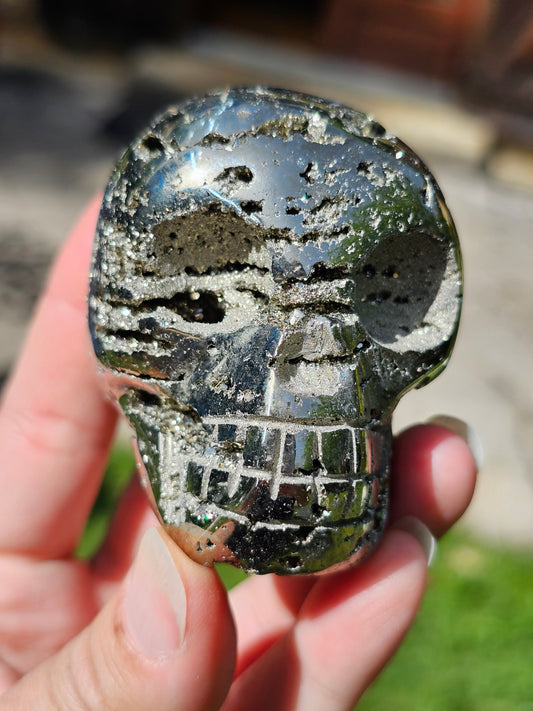 Crâne en Pyrite du Pérou